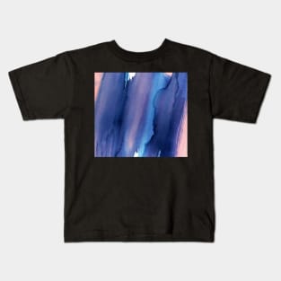 Blue and Purple Brush Strokes Kids T-Shirt